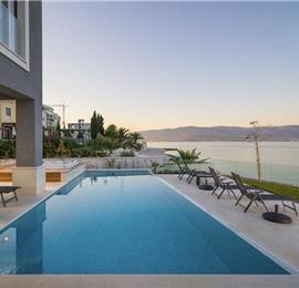 Beachfront Villa with Pool and Sea Views on Ciovo island near Trogir, Sleeps 8